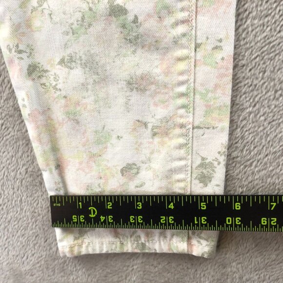 Gap Womens Jeans Size 6/28 Premium Super Skinny Floral Casual Chic Cream Denim - Picture 7 of 15